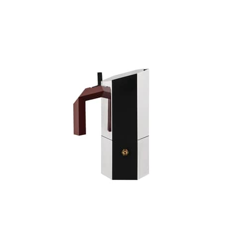 Cafetière italienne Menhir / 3 tasses, 15 cl - Compatible induction - Alessi - 3 tasse - Acier inoxydable poli, Résine thermoplastique