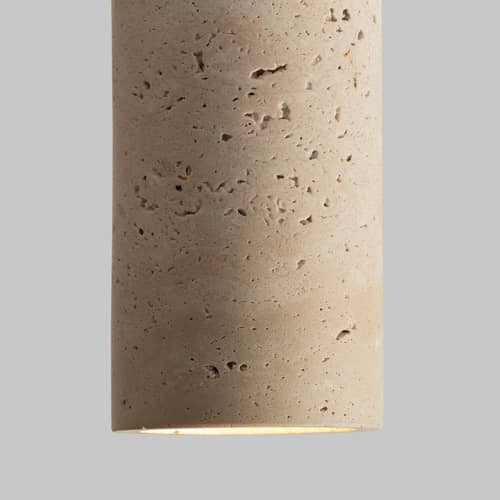 Tivoli Ceiling light stone white - It\'s about Romi - White - Iron, Travertine