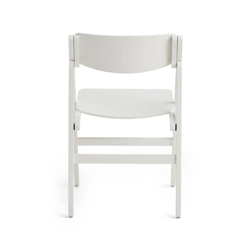 Chaise pliante Backflip bois blanc - Hay - Blanc crème - Contreplaqué de hêtre moulé, Hêtre massif