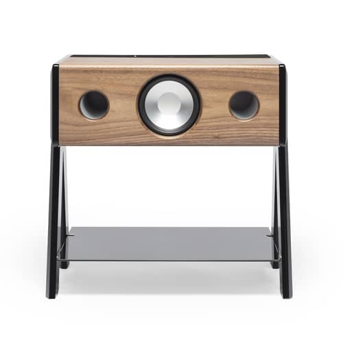 Enceinte Bluetooth Cube noir bois naturel / Thruster 2.1 - La Boîte Concept - Noyer / Noir - Noyer, Verre teinté