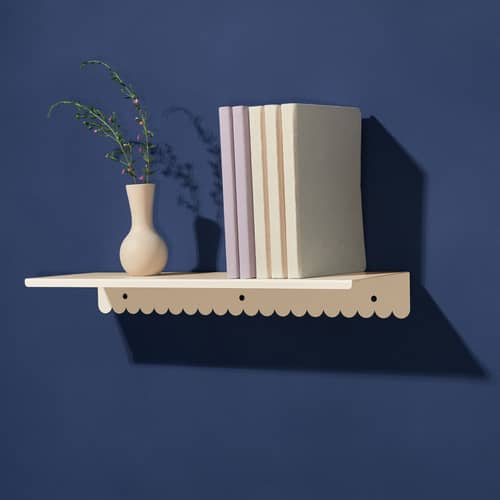 Etagère murale Vibes Large / L 50 cm - NOBODINOZ - Ivoire - Acier laqué