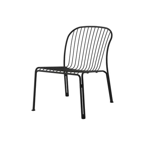 Fauteuil lounge Thorvald SC100 / Sans accoudoirs - &tradition - Noir chaud - Acier