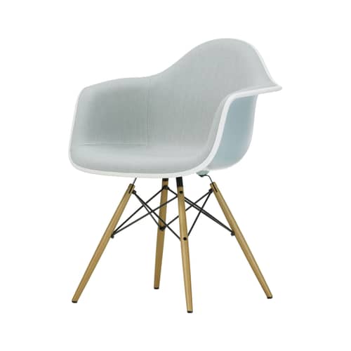 Vitra RE DAW Eames Plastic Armchair Padded armchair blue grey