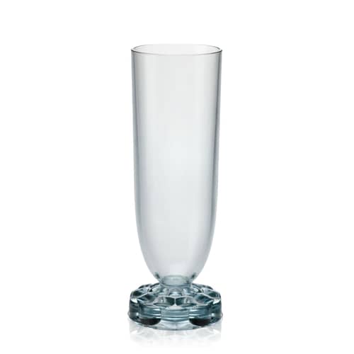 Flûte à champagne Jellies Family plastique bleu / H 17 cm - Kartell - Bleu ciel - PMMA