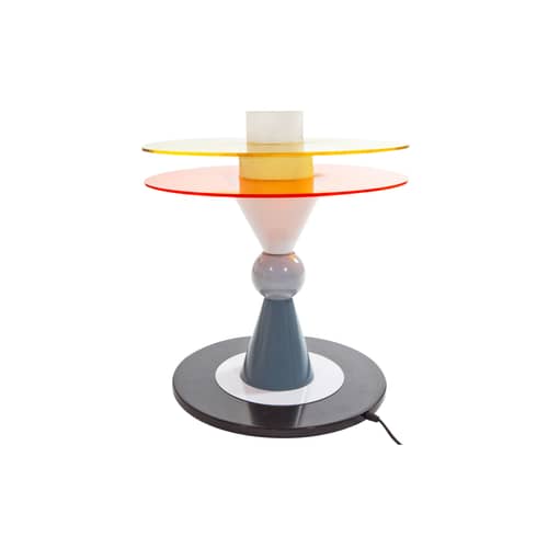 Lampada da tavolo Bay metallo vetro multicolore by Ettore Sottsass / 1983 - Memphis Milano - Multicolore - Metallo, Plexiglas, Vetro