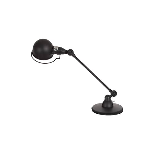 Lampe de table Signal SI400 métal noir / 1 bras - H 40 cm - Design 1950 - Jieldé - Noir mat - Acier, Fonte d\'aluminium