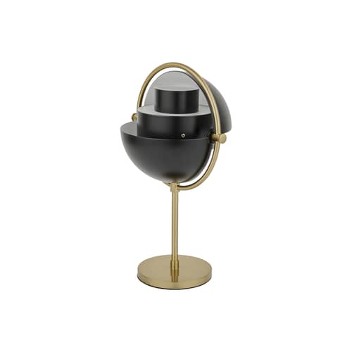 Lampe extérieur sans fil rechargeable Multi-Lite métal noir / Louis Weisdorf, 1972 - Gubi - Noir / Base laiton - Laiton