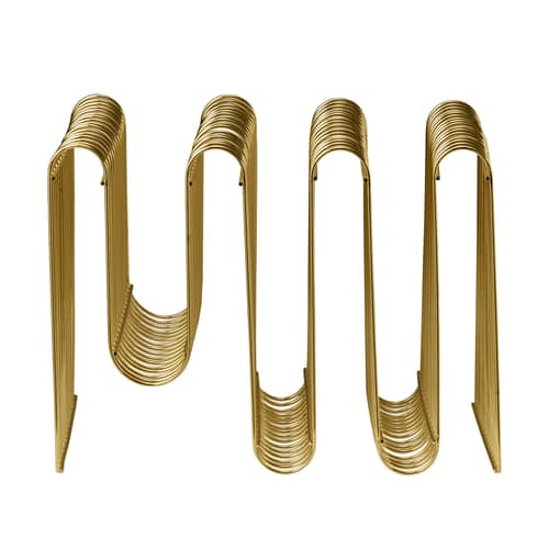 Curva Magazine holder metal gold L 40 x H 30 cm - AYTM - Brass - Brass plated iron