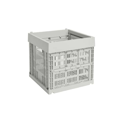 Panier Colour Crate Cube plastique gris / 29,5 x 29,5 x H 29 cm - Recyclé - Hay - Gris - Polypropylène recyclé