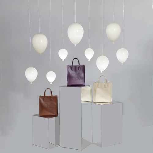 Pendelleuchte Ballon plastikmaterial weiß / Ø 28 x H 40 cm - Slide - Ø 28 x H 40 cm - Polyäthylen