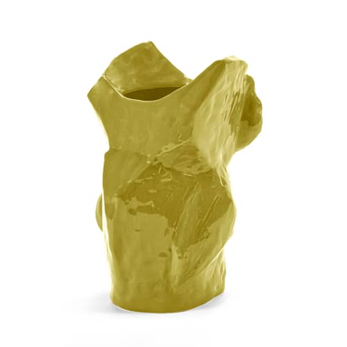 After Midnight Owl  Vase ceramic yellow / Large - H 30 cm - Serax - Yellow - Enamelled sandstone