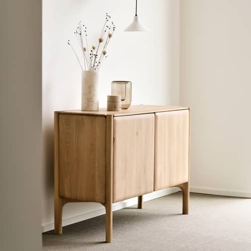Buffet PI bois naturel / L 119 x H 83 cm - Ethnicraft - Chêne huilé - Chêne massif huilé