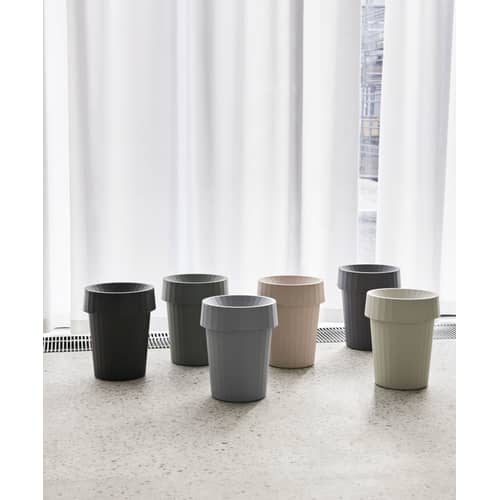Corbeille à papier Shade plastique gris / Ø 30 x H 37 cm / Seconde vie - Hay - Gris - Polypropylène recyclable