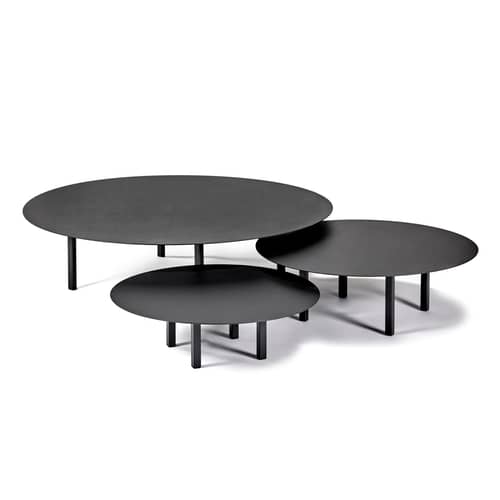 Couchtisch 02 Medium metall schwarz / Ø 78 x H 25 cm - Stahl - Serax - Ø 78 x H 25 cm - lackierter Stahl
