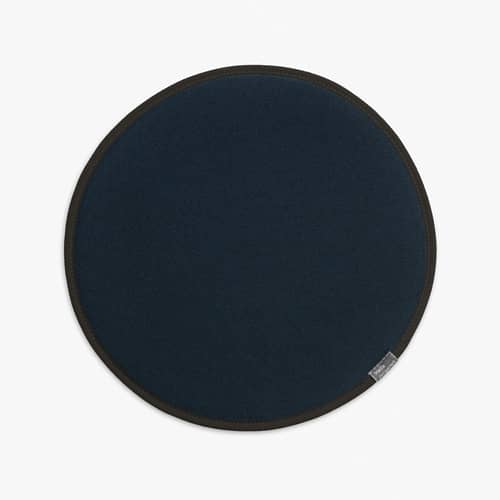 Coussin d\'assise Seat Dots tissu bleu / Ø 38 cm - Réversible - Vitra - Bleu / Bleu foncé - Mousse, Tissu