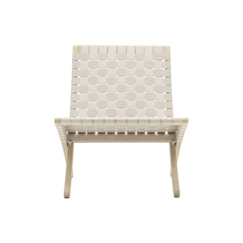 Fauteuil lounge MG501 INDOOR - Cuba Chair  / Morten Gøttler, 1997 - Pliable/ Corde de papier - CARL HANSEN & SON - Chêne savonné FSC / Corde naturelle - Chêne massif savonné FSC, Corde en papier
