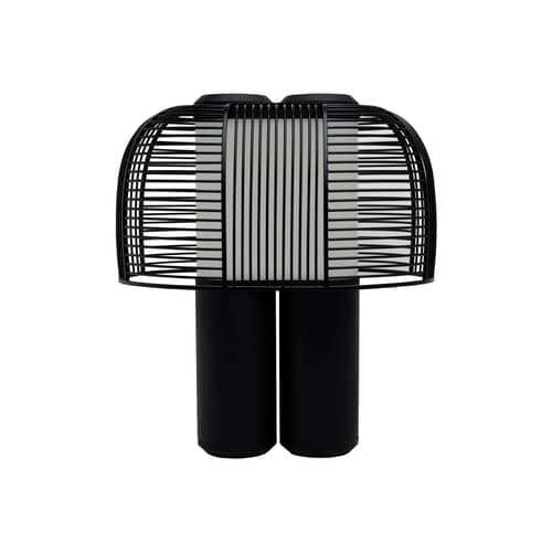 Lampe de table Yasuke LED / L 39,5 x H 43 cm - DCW éditions - Noir - Acier, PMMA