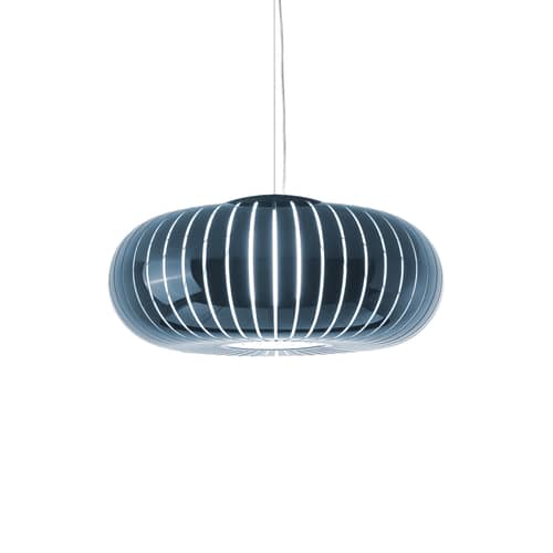 Teresa Pendant plastic material blue / Ø 50 cm - Recycled - Kartell - Petroleum - Recycled PMMA