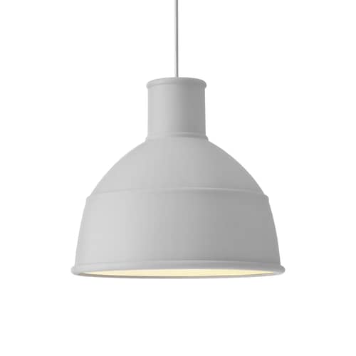 Pendelleuchte Unfold plastikmaterial grau / aus Silikon - Muuto - Hellgrau - Silikon