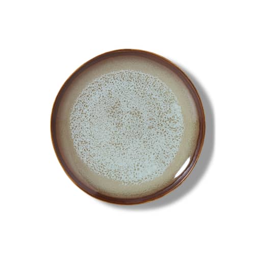 Piatto da dessert 70s ceramics ceramica verde / Set di 2 - Ø 17,5 cm - HK LIVING - Contrasto - Gres smaltato
