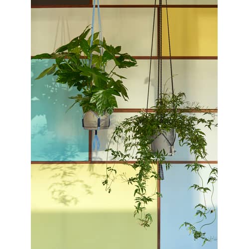 Support pour pot de fleurs Phanta tissu noir / Polyester recyclé / Seconde vie - Hay - Noir - Polyester recyclé