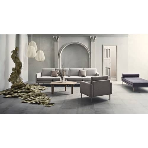 Suspension Balloon Large tissu gris / Résille translucide - Ø 53 x H 60 cm - Bolia - Ivoire - Métal, Tissu élastique