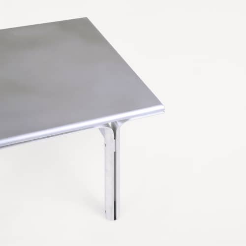 Table basse Union OUTDOOR métal / 97 x 60 cm - Frama  - Aluminium - Aluminium