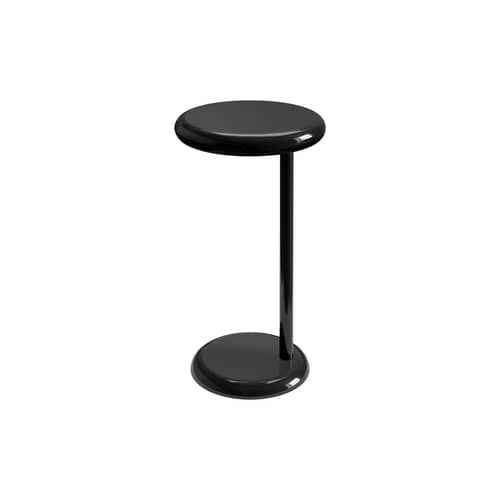 Table d\'appoint Spot métal noir / Ø 35 x H 55 cm - Tom Dixon - Noir brillant - Acier thermolaqué