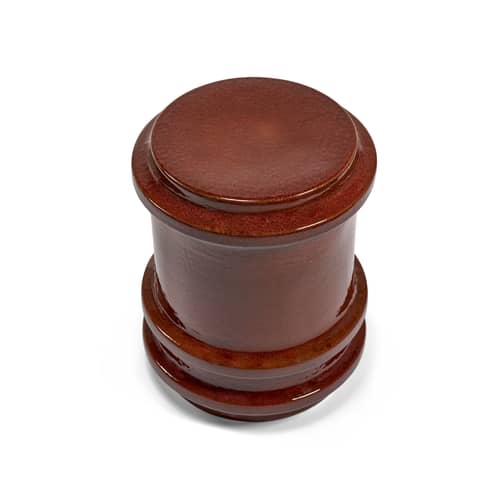 Tavolino d\'appoggio Pawn Geometric ceramica rosso / Sgabello - Ø 34,8 x H 44,5, cm - Serax - Rosso scuro - Gres smaltato