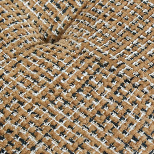 Valeria Office armchair textile brown - NV GALLERY - Caramel Tweed / Brushed brass - High resilience foam, Iron, Tissu Tweed