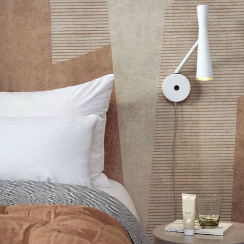 Bordeaux Wall light with plug metal white / Steerable - It\'s about Romi - White - Iron
