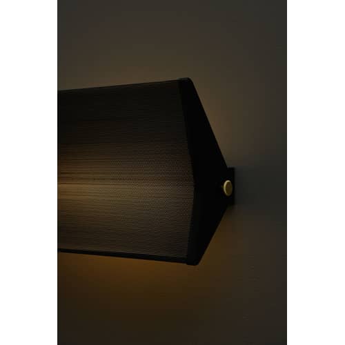 Applique G3 métal noir / LED - L 39.5 cm / Réédition 1951, Pierre Guariche - SAMMODE STUDIO - Noir - Métal laqué, Tôle perforée