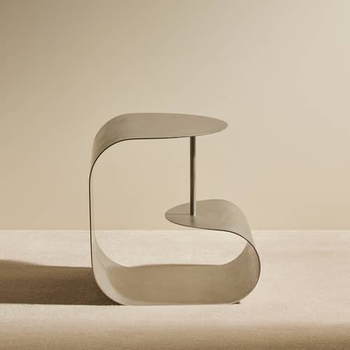 Beistelltisch Gégé metall silber / 45 x 45 x H 45 cm - Maison Sarah Lavoine - Gebürsteter Edelstahl - gebürsteter rostfreier Stahl