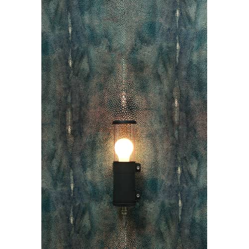 Applique d\'extérieur Bendz / H 30cm - Transparent - SAMMODE STUDIO - Noir - Acier inoxydable laqué, Polycarbonate