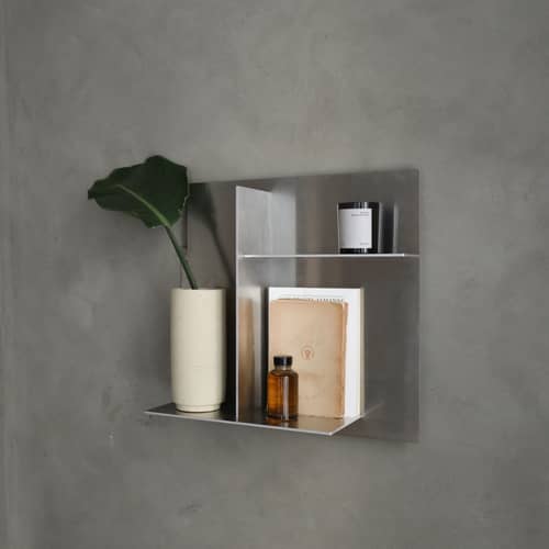 Etagère murale Rivet Typecase métal - Frama  - Aluminium brut - Aluminium brut