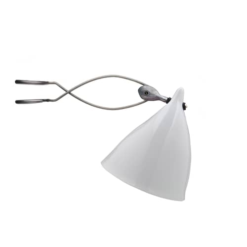 Lampe à pince Cornette céramique blanc en porcelaine - Tsé-Tsé - Porcelaine blanche émaillée - Porcelaine