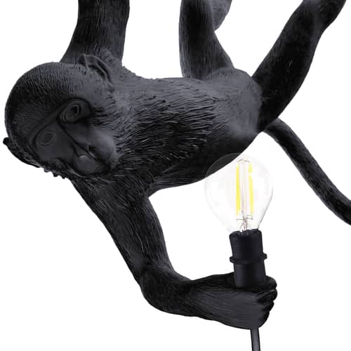 Outdoorlampe Monkey OUTDOOR - Swing plastikmaterial schwarz / L 60 cm - Seletti - Swing - Harz
