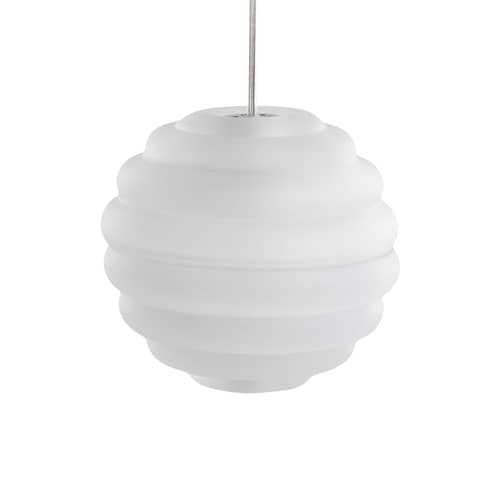 Pendelleuchte Press Mini Sphere glas weiß / LED - Ø 14,5 cm - Tom Dixon - Vereist - Pressglas