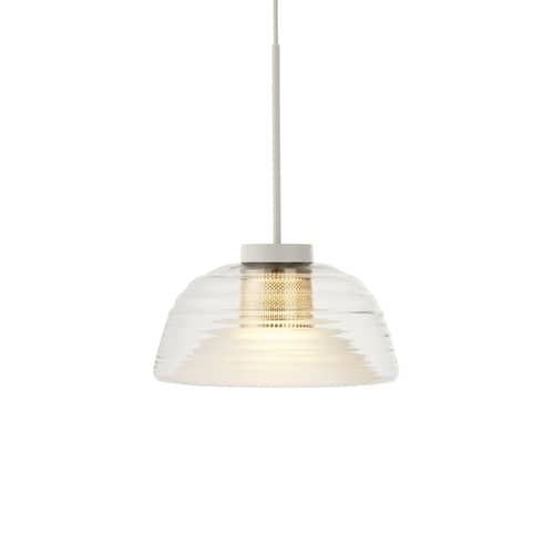 Pendelleuchte Two-Layer glas grau / Ø 51,5 x H 37,5 cm - Muuto - Grau - mundgeblasenes Glas, Stahl