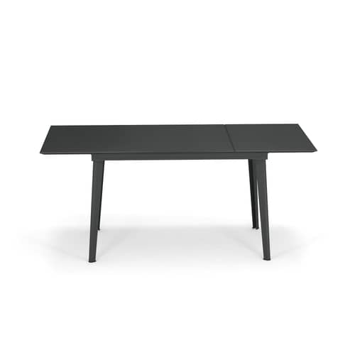 Table à rallonge Plus4 Balcony   / L 120 + 52 cm - 4 à 6 personnes - Emu - Fer Ancien - Acier verni