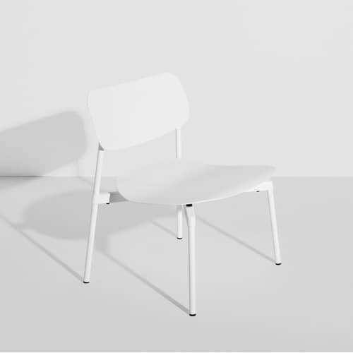 Poltrona bassa Fromme metallo bianco / Alluminio - Petite Friture - Bianco - Alluminio