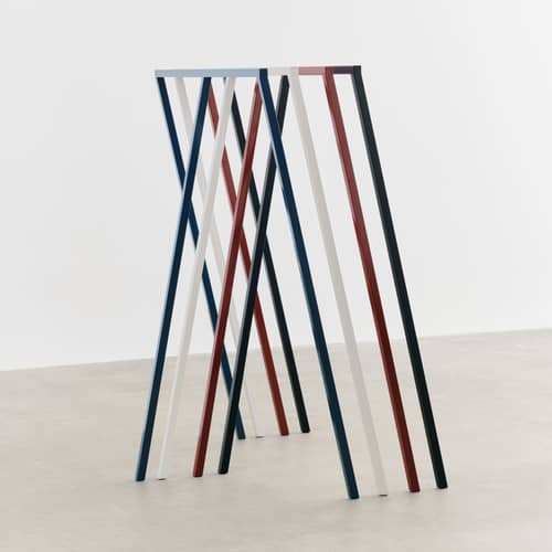 Portant Loop Stand Wardrobe / L 130 x P 60 x H 150 cm - Hay - Rouge - Acier laqué