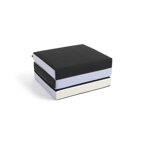 Pouf 3 Fold tissu violet / Pouf & lit d\'appoint - 195 x 70 cm - Hay - Lavande / Anthracite - Mousse polyuréthane, Tissu oléfine