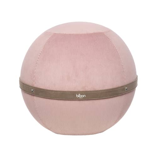 Pouf Côtelé XL rose / Ergonomique - Ø 65 cm / Velours côtelé - BLOON PARIS - Pétale - PVC, Velours côtelé