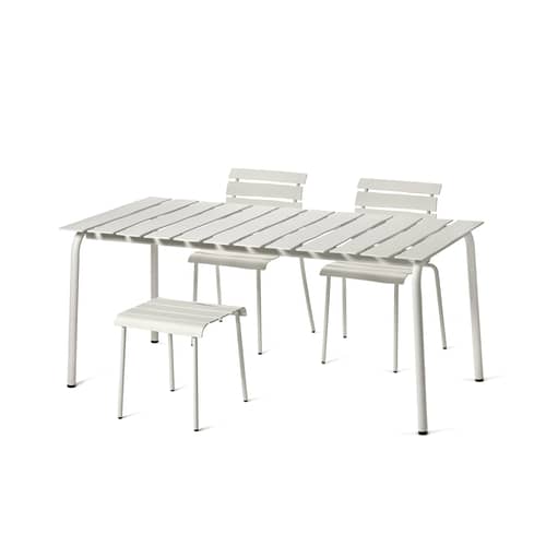 rechteckiger Tisch Aligned metall weiß / By Maarten Baas - 170 x 85 cm / Aluminium - valerie objects - Weiß - Thermolackiertes Aluminium
