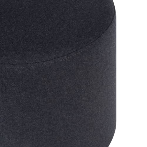 Sitzkissen Folk Grand textil schwarz / Ø 40 x H 40 cm - NOO.MA - Nachtschwarz (Wolle) -  Ouate, Holz, Schaumstoff, Wolle