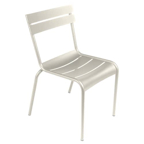 Stapelbarer Stuhl Luxembourg metall grau - Fermob - Lehmgrau - lackiertes Aluminium