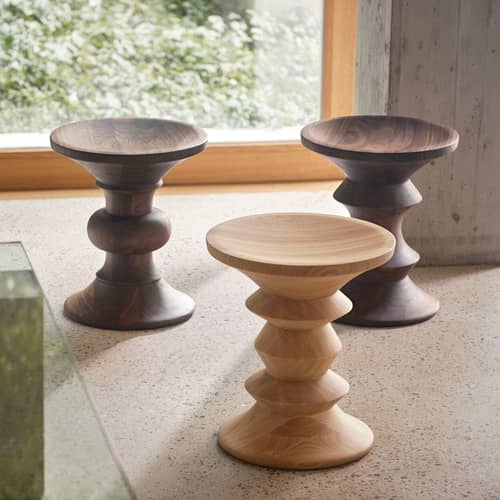 Stools Stool natural wood / Model A - Vitra - Model A / Natural chestnut tree - Solid chestnut wood