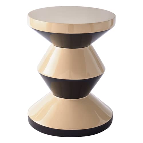 Tabouret Zig Zag by Carice van Houten / Edition limitée - Pols Potten - Melbourne Zebra - Polyester laqué