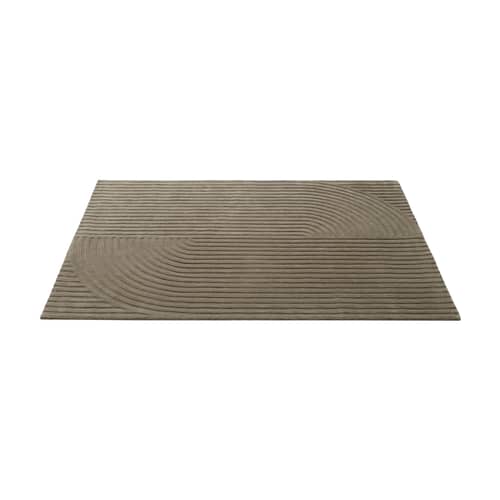 Tapis Relevo Quattro / 170 x 240 cm - Muuto - Taupe - Laine de Nouvelle-Zélande